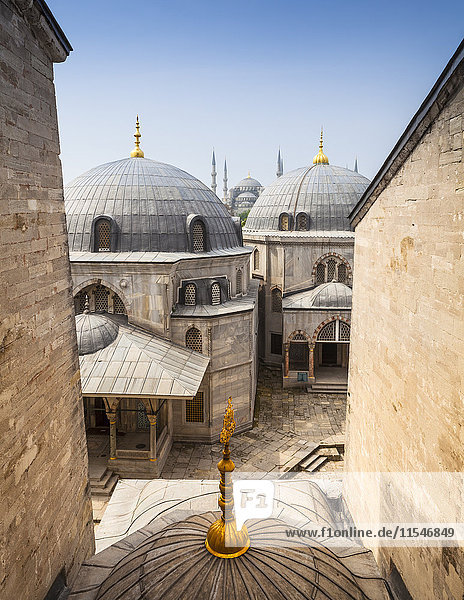 Türkei,  Istanbul,  Blick auf Hagia Sophia und Sultan Ahmed Moschee