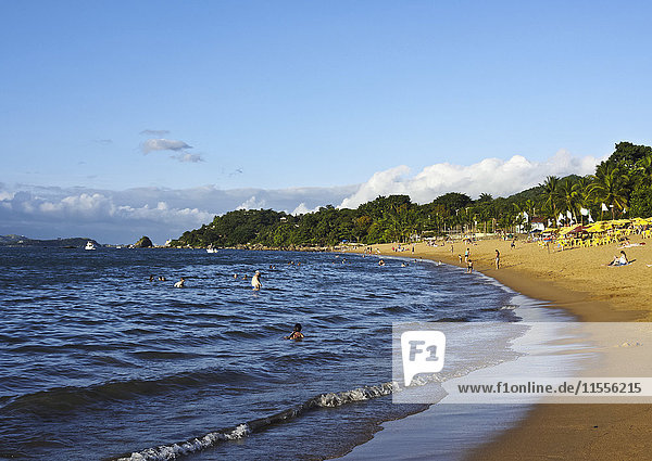 View of the beach in Praia Grande  Ilhabela Island  State of Sao Paulo  Brazil  South America