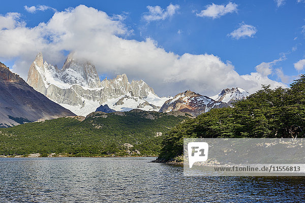 Capri Lagoon with Monte Fitz Roy in the background Patagonia Argentina South America