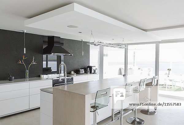 Modernes Luxus-Wohnhaus Showcase Innenraum Küche
