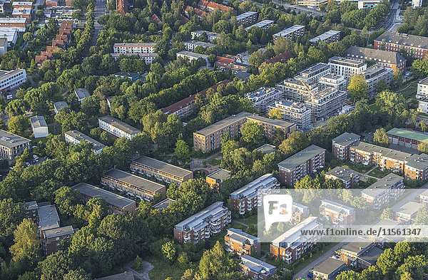 Deutschland  Hamburg  Luftaufnahme Wohngebiet Alsterdorf  Alsterberg und Rotbuchenhain