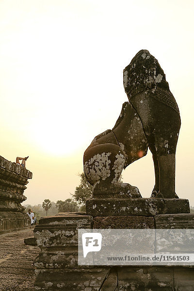 Kambodscha  Angkor  Ankor Wat  Vor-Rup-Tempel  Skulptur