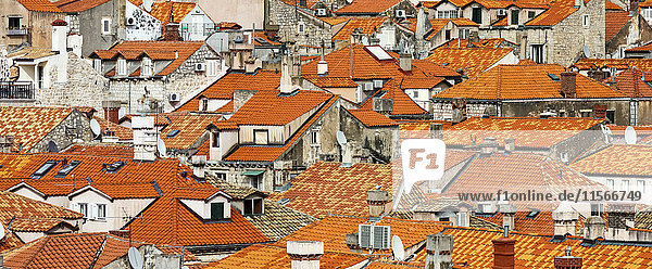 Blick auf Dächer; Dubrovnik  Kroatien'.
