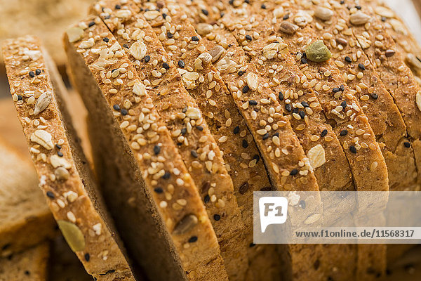 Sliced brown bread