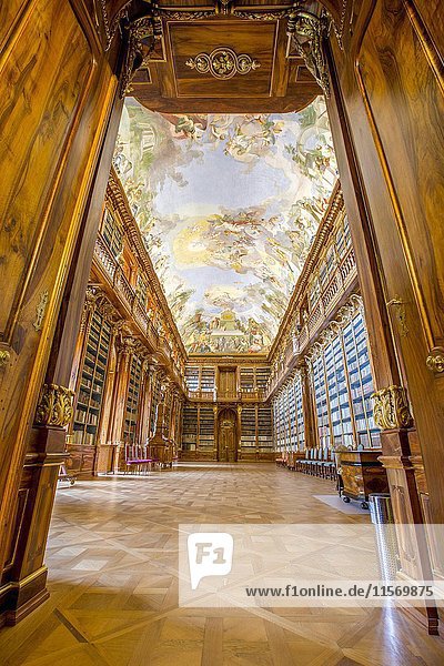 Philosophischer Saal der Bibliothek  Strahov-Kloster  Prag  Tschechische Republik  Europa