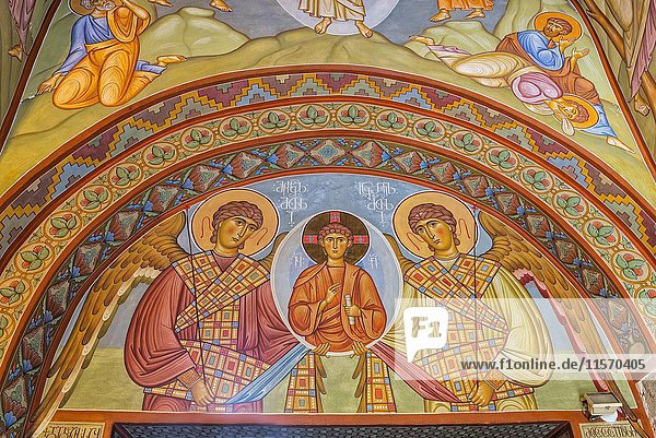 Sioni Cathedral  Interior frescoes representing Biblical scenes  Tbilisi  Georgia  Asia