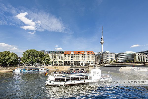 View from the Museum Island onto the Spree  Berlin-Mitte  Berlin  Germany  Europe