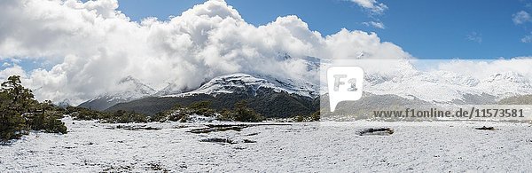 Berglandschaft auf dem Gipfel des Key Summit  Fiordland National Park  Westküste  Southland  Neuseeland  Ozeanien
