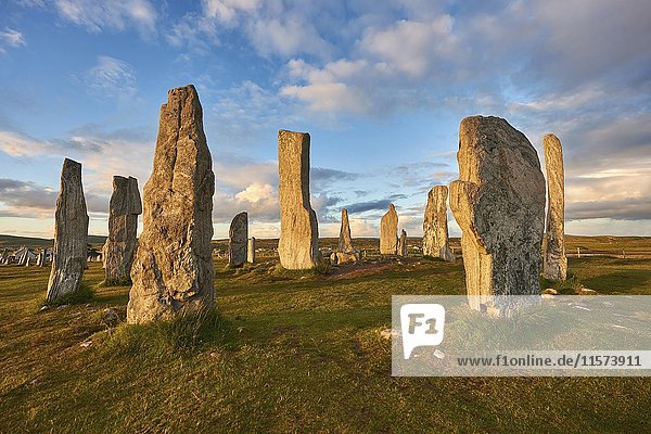 Neolithische Calanais-Steine  Isle of Lewis  Äußere Hebriden  Schottland