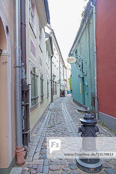 Straße in der Altstadt von Riga  Lettland