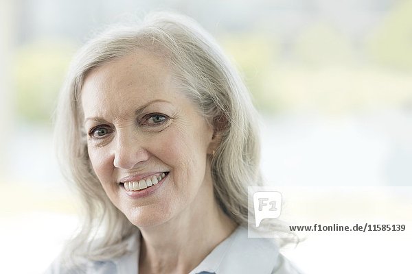 Senior woman smiling  portrait.