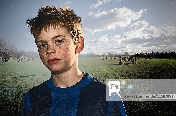 Porträt eines Fußballspielers
