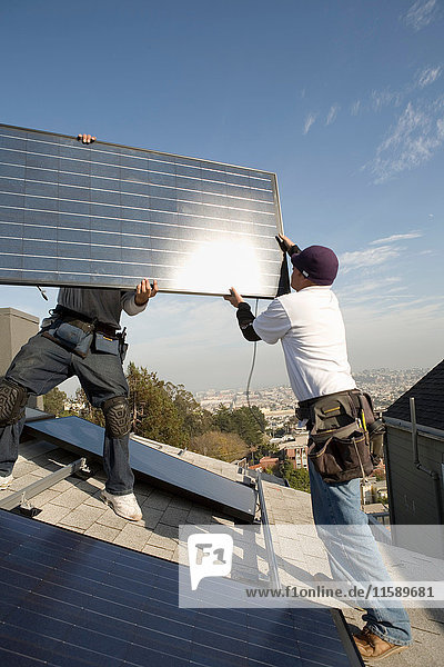 Residential installation of solar panels