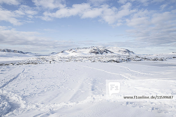Iceland  snow-covered landscape