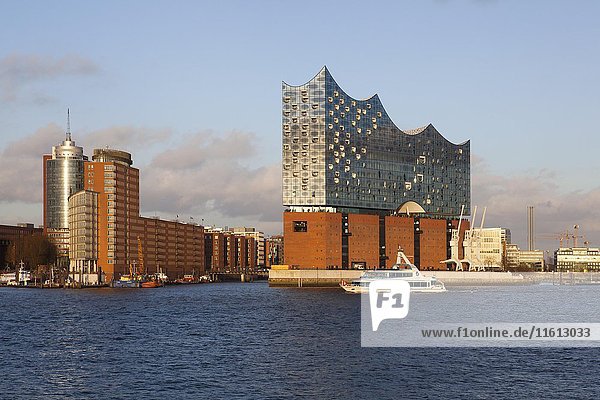 Elbe Philharmonic Hall and Kehrwiederspitze  HafenCity  Hamburg  Germany  Europe