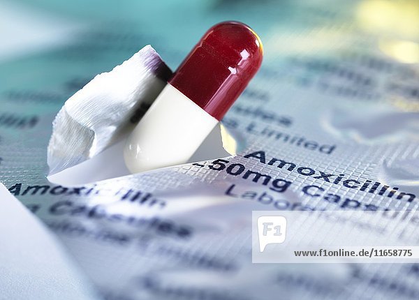 Amoxicillin Antibiotikum Medikamentenkapseln.