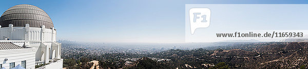 Panoramablick auf das griffith observatory  Los Angeles  Kalifornien  USA
