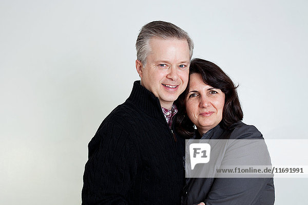 Mature couple smiling portrait