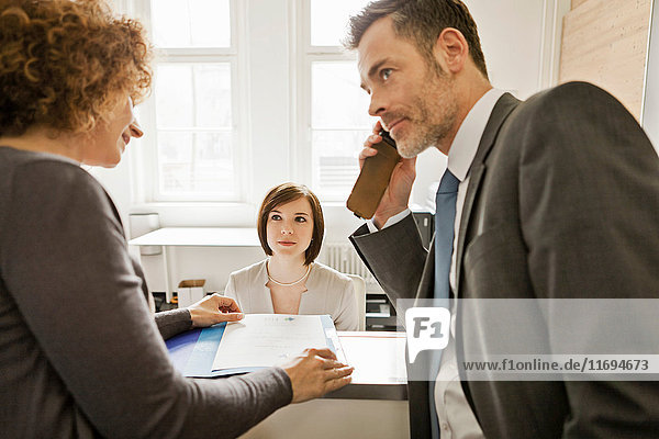 Business people talking in office