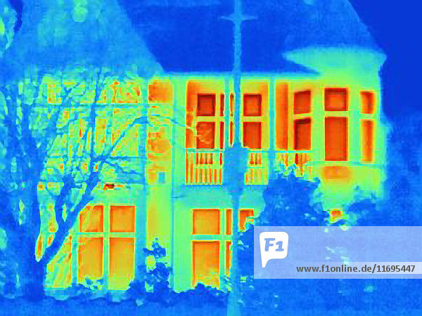 Wärmebild des Hauses an der Stadtstraße