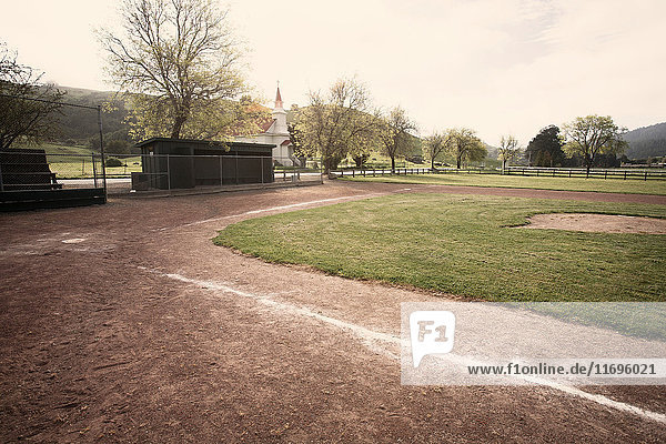 Baseball diamond in park