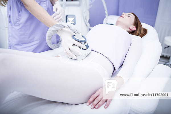 Aesthetic surgery  woman receiving endomassage