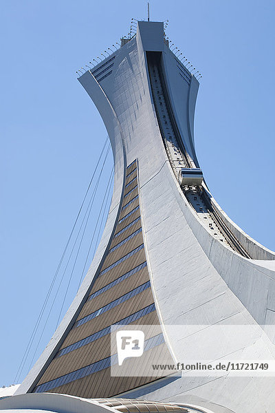 Olympiastadion von Montreal  Turm von Montreal und Standseilbahn; Montreal  Quebec  Kanada'.