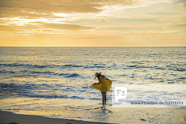 'Sunset on Dreamland beach; Bali Island Indonesia'