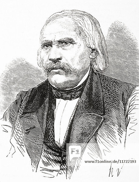 Konstantin Kanaris oder Canaris  ca. 1793 -1877. Griechischer Premierminister  Admiral und Politiker. Aus L'Univers Illustre  veröffentlicht im Juni 1863