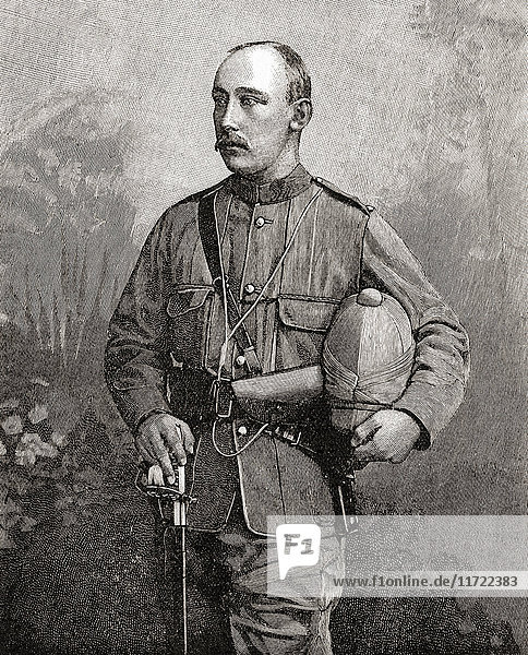 Prince Christian Victor of Schleswig-Holstein  1867 – 1900. Eldest son of Princess Helena  third daughter of Queen Victoria. From The Century Edition of Cassell's History of England  published c. 1900