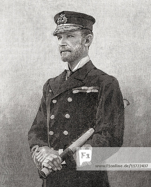 Admiral der Flotte Sir Edward Hobart Seymour  1840 - 1929. Offizier der Royal Navy. Aus der Jahrhundertausgabe von Cassell's History of England  veröffentlicht um 1900