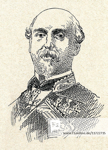 José Ignacio de Echavarría y del Castillo  1817 - 1898. Spanischer Offizier und Politiker. Aus der Enciclopedia Ilustrada Segui  veröffentlicht um 1900