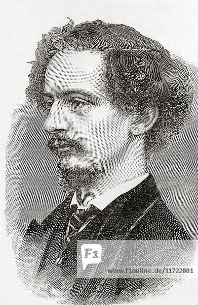 Algernon Charles Swinburne  1837 – 1909. English poet  playwright  novelist  and critic. Seen here aged 29. From The Strand Magazine  Vol I January to June  1891.