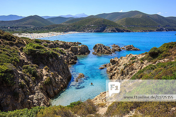 Frankreich  Korsika  Bucht vom Strand von Ostriconi  Balagne
