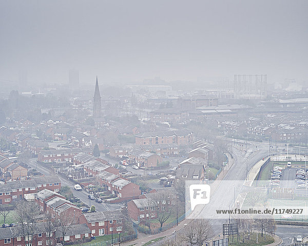 Erhöhte Ansicht der Salford Quays Salford UK