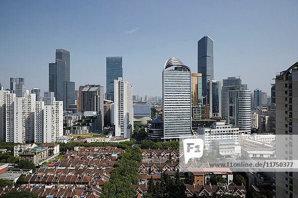 High angle view of Shanghai city China