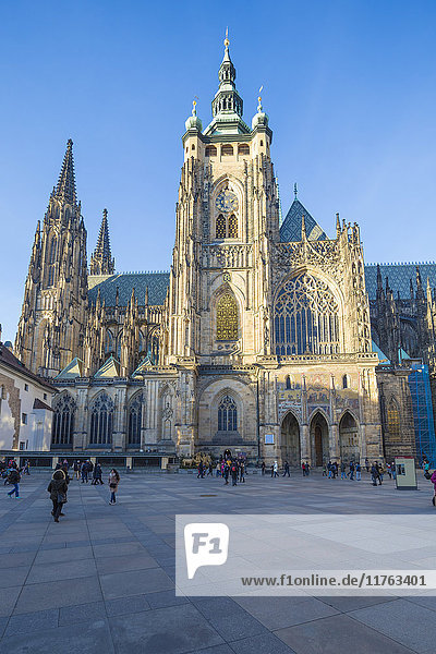 The gothic Cathedral of St. Vitus  Old Town Square  UNESCO World Heritage Site  Prague  Czech Republic  Europe