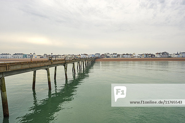 Deal seafront as seen from Deal Pier  Deal  Kent  England  United Kingdom  Europe