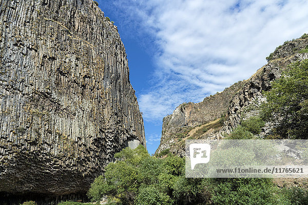 Symphony of Stones Basalt columns formation along Garni gorge Kotayk Province Armenia Caucasus Asia