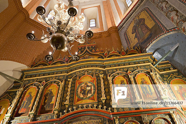 Ikonostase im Inneren der Basilius-Kathedrale  UNESCO-Weltkulturerbe  Moskau  Russland  Europa
