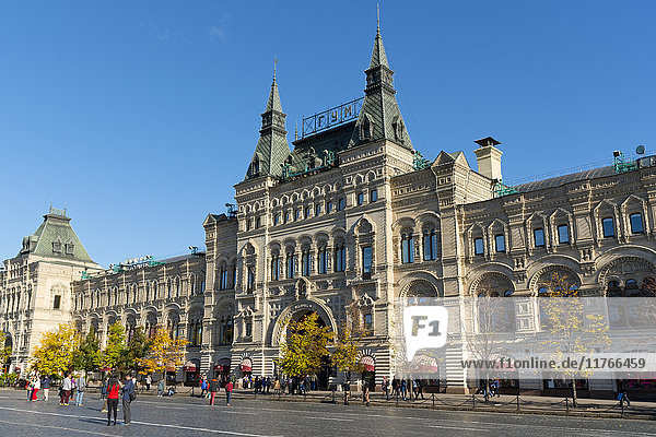 Exterior of the GUM Department Store  Moscow  Russia  Europe