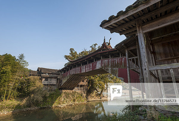 Beijian-Brücke in Sixi  Taishun  Provinz Zhejiang  China  Asien