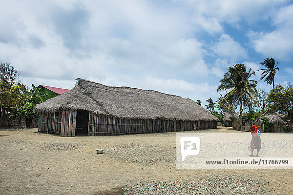 Traditional huts  Achutupu  San Blas Islands  Kuna Yala  Panama  Central America