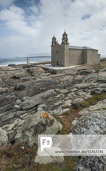 Kirche Nosa Senora da Barca (Unsere Liebe Frau vom Boot) in Muxia  A Coruna  Galicien  Spanien  Europa