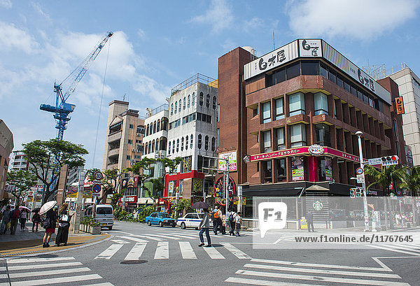 Business district  Naha  Okinawa  Japan  Asia