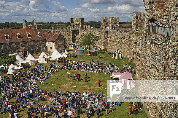 Pageantry festival at Framlingham Castle  Framlingham  Suffolk  England  United Kingdom  Europe