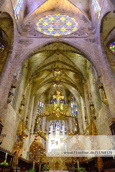 La Seu  die Kathedrale Santa Maria von Palma  Mallorca  Balearen  Spanien  Europa
