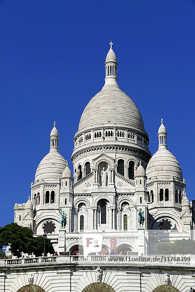 Basilika Sacre Coeur am Montmartre  Paris  Frankreich  Europa