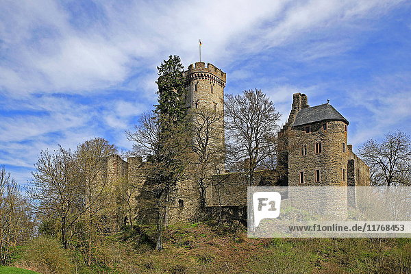 Schloss Kasselburg bei Pelm  Eifel  Rheinland-Pfalz  Deutschland  Europa