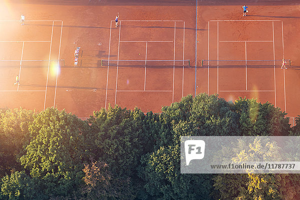 Tennisplätze  Drohnenfotografie